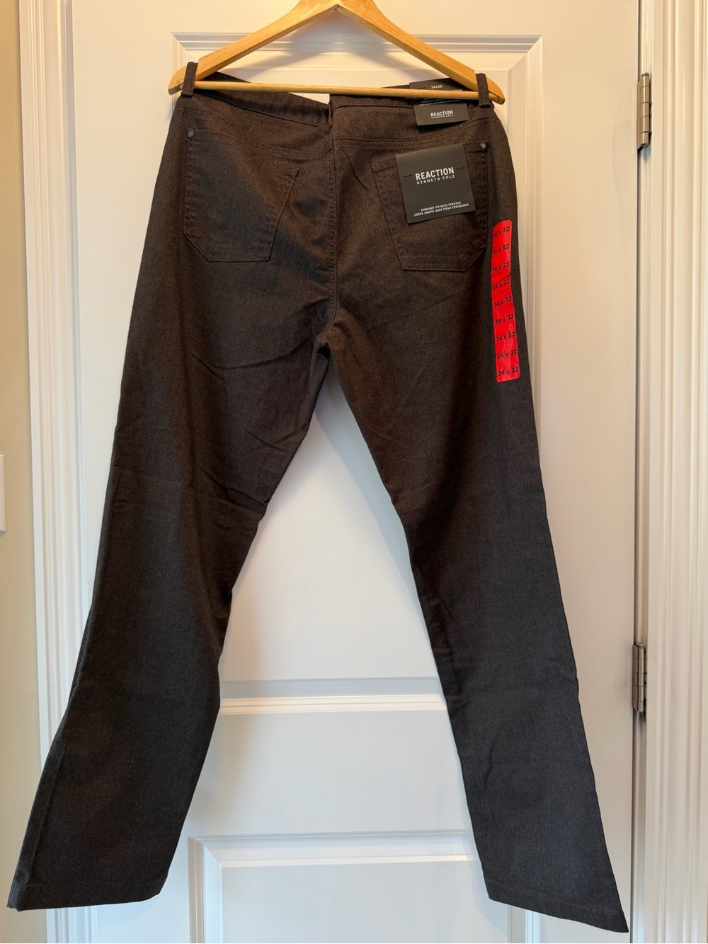 Kenneth Cole Men's Black Straight-Leg Chinos